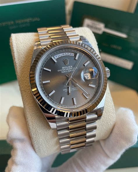 rolex day-date white gold price|rolex day date 40 price.